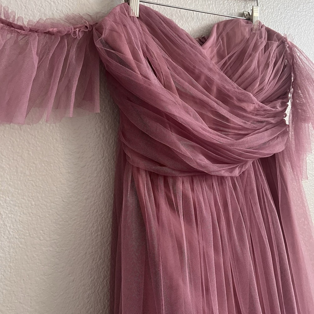 Tulle Dress Medium Romantic Coquette Balletcore Off Shoulder Strap Fit Flare NWT - Picture 8 of 9